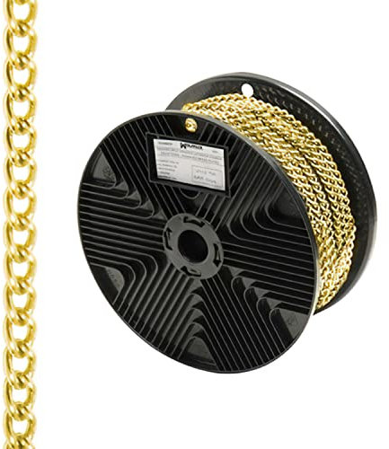 WOLFPACK LINEA PROFESIONAL - Cadena Decorativa Barbada Dorada 2,0 mm. / Rollo 20 Metros