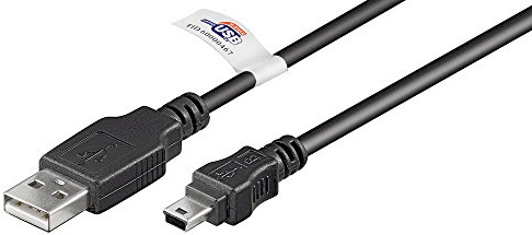 Goobay Usb Mini-B 5 Pin 300 Cert 3M - Cable Usb (3 M, Mini-Usb B, Usb A, Macho/Macho, Negro)