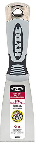 HYDE 06308 2 Stiff Pro Stainless Putty Knife, No Size, No Color