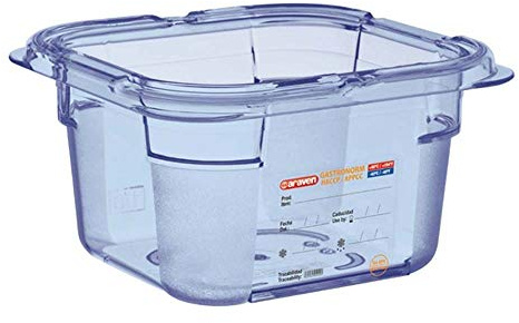 Araven ABS (BPA Free) Blue Container - GN 1/6 100mm