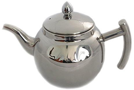 Design Edelstahl Teekanne oder Kaffeekanne mit Sieb und Deckel 1 Liter Чайник