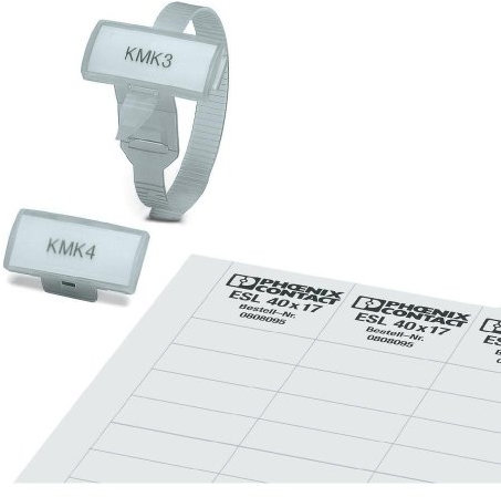 Phoenix Contact KMK 2 Kunststoff-Kabelmarker, Unbeschriftet, 6 mm Kabeldurchmesser, 29mm x 8 mm Schriftfeldgröße, Transparent, 100 Stück