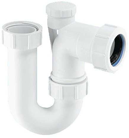 McAlpine SC10V Tubular Swivel Anti-Syphon 'P' Trap-1.5 inch, White