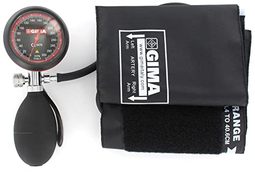 GIMA London Sphygmomanometer ABS lätt och pålitlig vuxen svart armband 32725