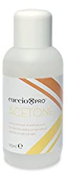 Cuccio Acetone 125ml, Clear Nail Remover Liquid, Gel & Acrylic, Polygel, Builder Tips, Dehydrator & Nail Prep, Strong Base & Coat Adhesive Removal