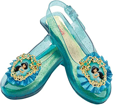 Disney Princess Jasmine Sparkle Shoes, Official Disney Costume Accessories, Age Grade 4+, Fits up to Size 6