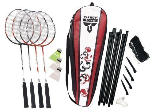 Talbot Torro Sportline Attacker 4 Spieler Badminton Sport Komplett Set
