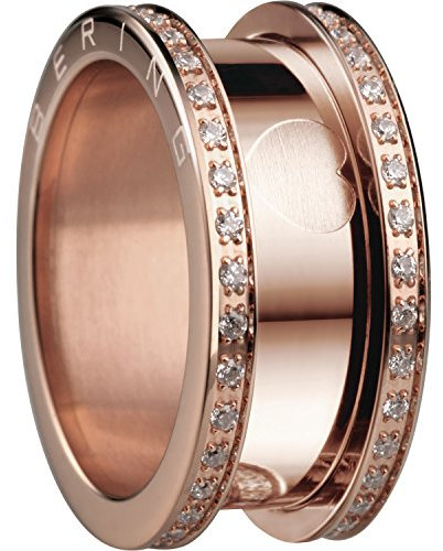 Bering Damen-Ring Edelstahl teilvergoldet Zirkonia weiß Gr. 62 (19.7)-523-37-104