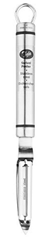 Tala Stainless Steel Swivel Peeler, Ideal for Peeling Different Shaped Surface Areas of Fruits and Vegetables, with Potato Eyer, Dishwasher Safe