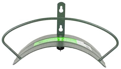 Yard Butler Deluxe Heavy Duty Wall Mount Hose Hanger Easily Holds 100’ Of 5/8’ Hose Solid Steel Extra Bracing And Patented Design In DECORATIVE DESIGNS IHCWM-1 Textured Forest Green