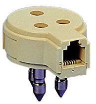 ADATTATORE TELEFONICO TRIPOLARE A PRESA MODULARE PLUG RJ11 6 POLI 2 CONTATTI
