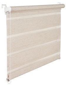 KS Handel 24 DOPPELROLLO DUOROLLO 75 cm BREIT 200 cm LANG Natur BEIGE INKL. SEILZUG FENSTERROLLO KLEMMROLLO Jalousie