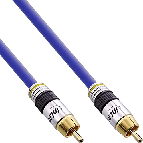 InLine 89801P RCA-kabel VIDEO & digital Audio, premium, guldpläterade kontakter, 1 x RCA-kontakt/kontakt, 1 m