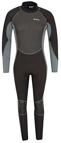 Mountain Warehouse Mountain Warehouse Mens Full Length Neoprene 2.5mm Wetsuit - Back Zip, Adjustable Neck Closure - For Spring Summer Swimming and Surfing Charcoal M - L
