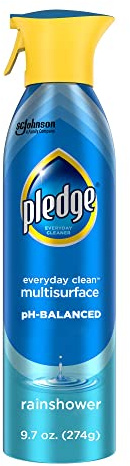 Pledge pH-Balanced Multisurface Spray, Everyday Cleaner, Rainshower Scent, 9.7oz
