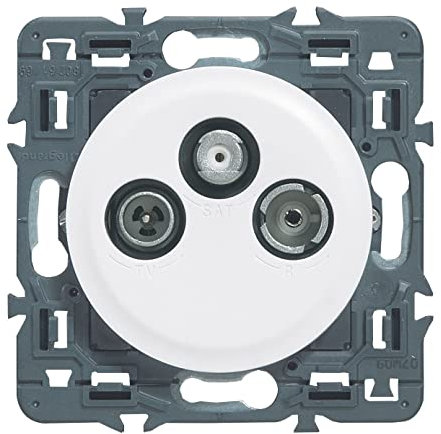 Legrand - Prise TV-R-SAT DAB+ Céliane - blanc avec support