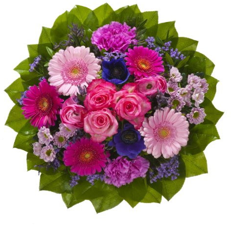 Dominik Blumen und Pflanzen, Blumenstrauß Magic mit Rosen, Gerbera, Anemonen, Nelken und Ranunkeln