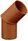 INEFA Regenrohrbogen 45 Grad für Fallrohr, PVC DN85 / 85mm Braun Verbindungsstück Dachrinnenzubehör, einfache Steckmontage, Made in Germany