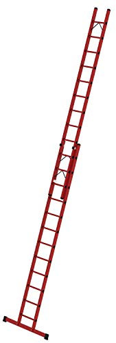 Vollkunststoff-Schiebe-Seilzugleiter mit Standtraverse, 2-teilig 2 x 12 Sprossen Arbeitshöhe bis ca. 7,40 m