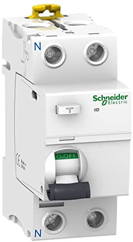 Schneider A9r41240 à Courant résiduel Disjoncteur Iid 2P 40 A 30 mA AC, Blanc