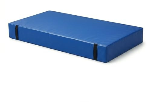 Implay - Blue Exercise/Crash Mat - 180 x 120 x 20cm - Gym floor, Home Workout - Sensory Play - Indoor/Outdoor - 610gsm PVC/High Density Non-Slip Foam