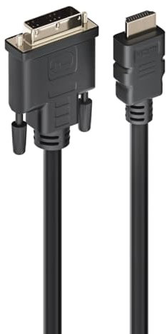 Ewent Cavo Adattatore HDMI a DVI-D Connessione di qualità tra Dispositivi HDMI e Schermi DVI-D, Full HD 1080p @60Hz - Lunghezza: 3 Metri
