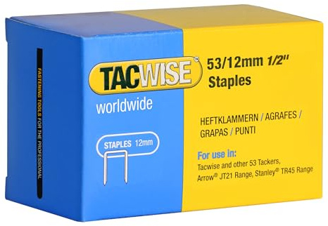 Tacwise 0450 Typ 53/12 mm Galvaniserad Fintrådsklammer, 5000 Pack