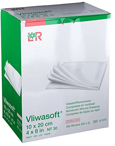 Vliwasoft Vlieskompressen 10x20 cm Steril 6l.