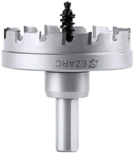 Coronas Perforadoras, EZARC Sierra de Corona Broca Circular de Carburo, Perforar en Metal y Inoxidable, Grado industrial 60mm