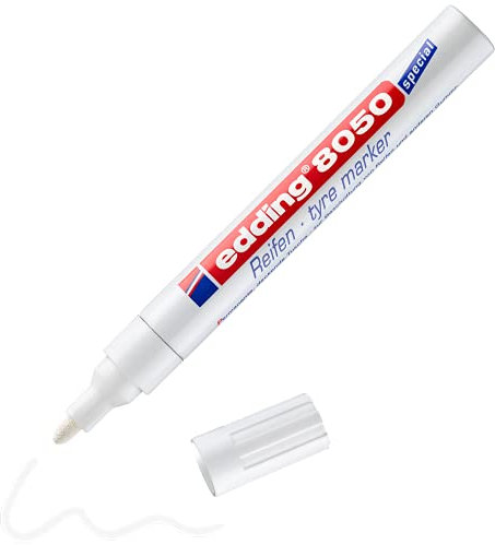 Edding Reifenmarker permanent 8050 weiß Mit Rundspitze tyre marker