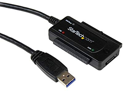 StarTech.com USB 3.0 to SATA IDE Adapter - 2.5in / 3.5in - External Hard Drive to USB Converter – Hard Drive Transfer Cable (USB3SSATAIDE)