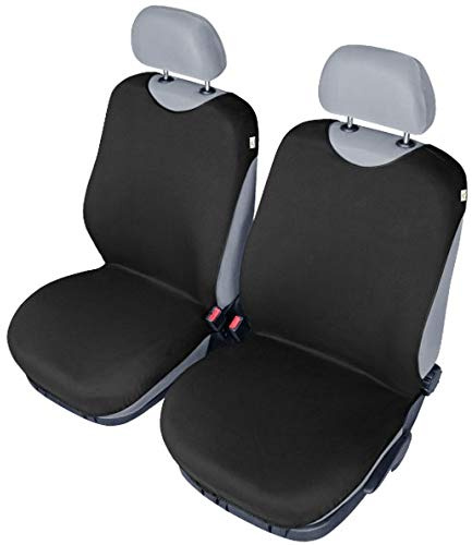 Sitzbezüge T-Shirt aus Baumwolle schwarz, waschbar, für Vordersitze ohne Airbag