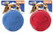 Nerf Dog (2er Pack Soccer Quietschen Ball Hundespielzeug, Rot/Blau, Klein