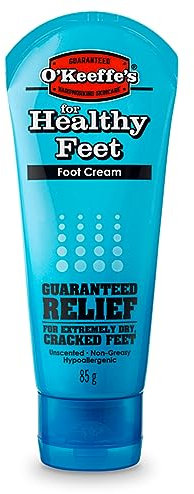 O’Keeffe’s Healthy Feet Tube, 80ml - Foot Cream for Very Dry Skin, Cracked Heels and Feet | Instantly Boosts Moisture Levels, Creates a Protective Layer & Prevents Moisture Loss