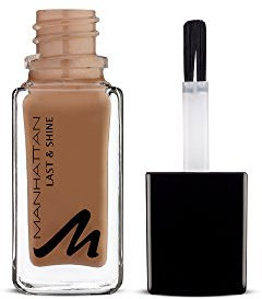Manhattan Last & Shine Nagellack, Brauner, glänzender Nail Polish für 10 Tage perfekten Halt, Farbe Dare You 430, 1 x 10ml