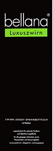Bellana® Luxuszwirn Jersey Spannbetttuch für Wasserbetten und Boxspringbetten, 90-120 x 200-220 cm, Weiss
