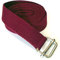 Yogagurt Yogaband 210 cm lang aus 100% Baumwolle bordeaux rot mit Schnalle aus Metall, Yoga-Straps Übungshilfe Dehnungshilfe