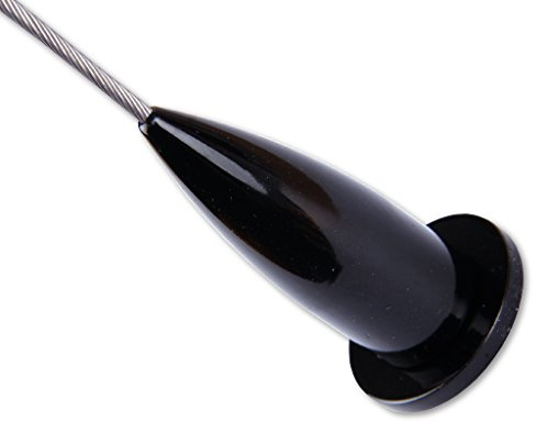 Bestlivings Seilspanngarnitur NIRO- Drahtseil Wand zu Wand, ca. 5m, Befestigungssystem Gardinen Auswahl: Castello schwarz