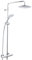 Bristan Quadrato QD SHXDIVFF C Duschgarnitur, mit Regendusche/Umschalter/Duschstange
