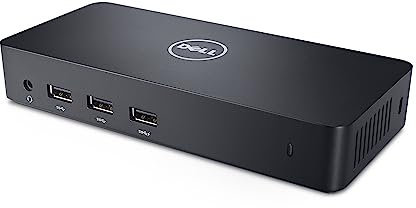 Dell D3100 Docking Station, USB 3.0 Ultra HD Triple Video (DisplayPort, 2x HDMI, 6x USB, RJ45) Black - UK Version