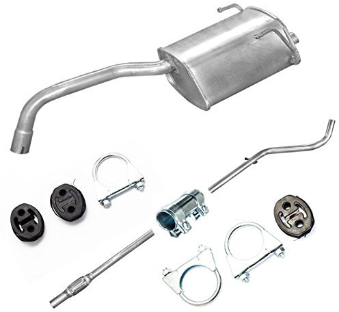 Endtopf + Mittelrohr + Montagezubehör Auspuff Fiat Panda 1108-1242ccm 2003-2011