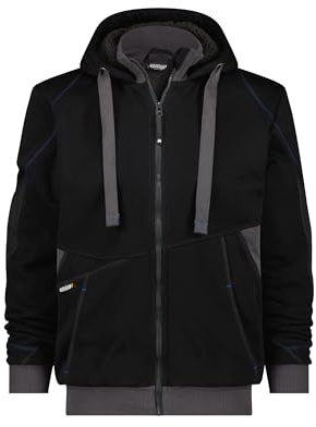 DASSY® Pulse Sweatshirt-Jacke - Größe XL - SCHWARZ/ANTHRAZITGRAU