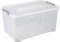 ALLIBERT 225548 Handy Box mehr Deckel Clip und Roulette transparent Kunststoff 80 x 50 x 39 cm 115 L