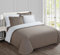 VISION - Juego de Ropa de Cama Reversible Bicolor Gris Topo/Blanco, 200 x 200 cm, con 2 Fundas de Almohada, 100% algodón