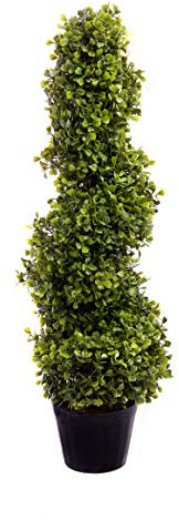 Best Artificial 2ft 60cm Boxwood Buxus Topiary Spiral Tree **UV Fade Protected**