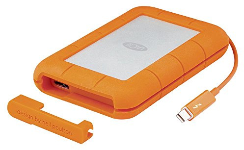 LaCie Rugged Thunderbolt USB 3.0 1TB External Hard Drive Portable HDD (STEV1000400)