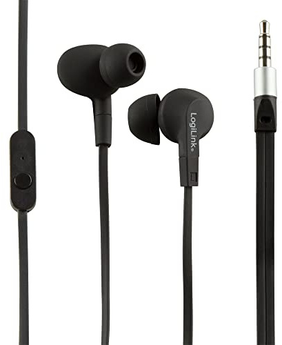 LogiLink HS0042 - Wassergeschütztes (IPX6) Stereo In-Ear Headset, schwarz