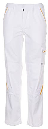 Planam Highline Herren Bundhose reinweiß gelb Modell 2327, Größe 66