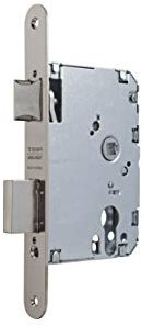 Tesa Assa Abloy 40106PRHN Serrures à encastrer pour portes en bois nickelé Entrée 60 mm/Avant rond 4010-P