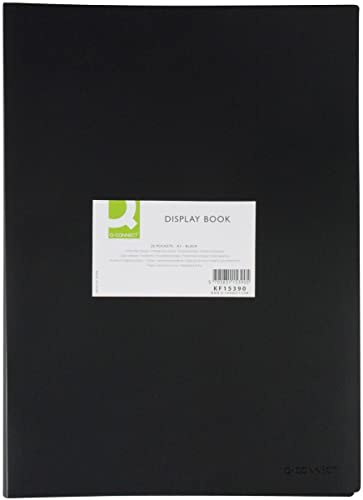 Q-Connect KF15390 Protège-documents A3 20 pochettes Noir